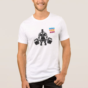Camiseta "Construa o seu corpo" - Tee Malhação de Homens Br