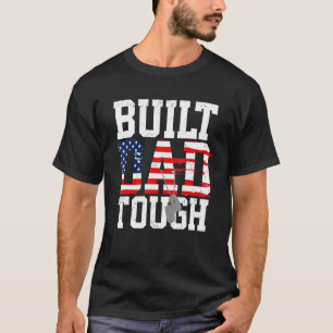Camiseta Construa Pai Duro Número Um Patriota Pai Dizendo