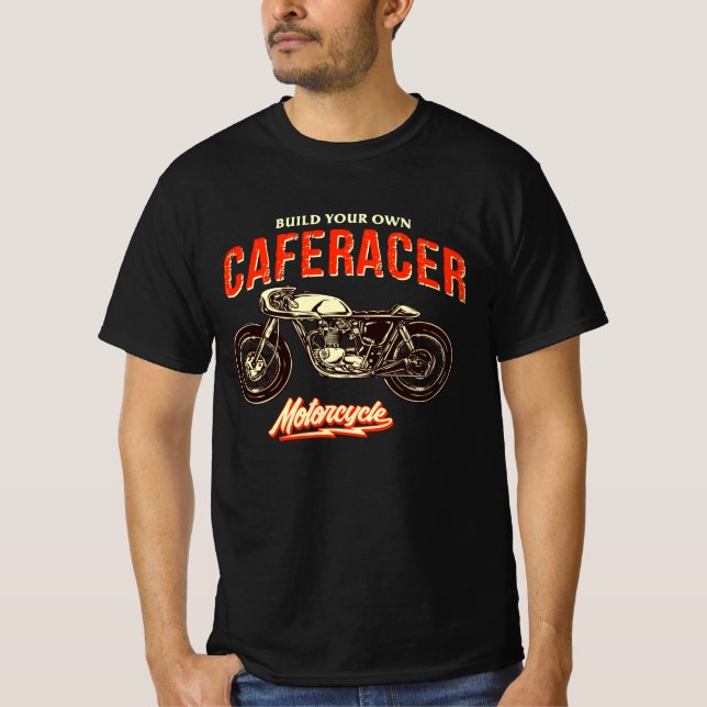 Camiseta Construa seu próprio carro-carro a preto (Frente)