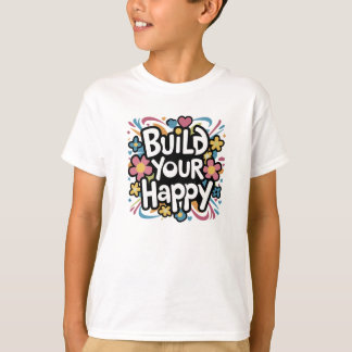 Camiseta construa sua felicidade