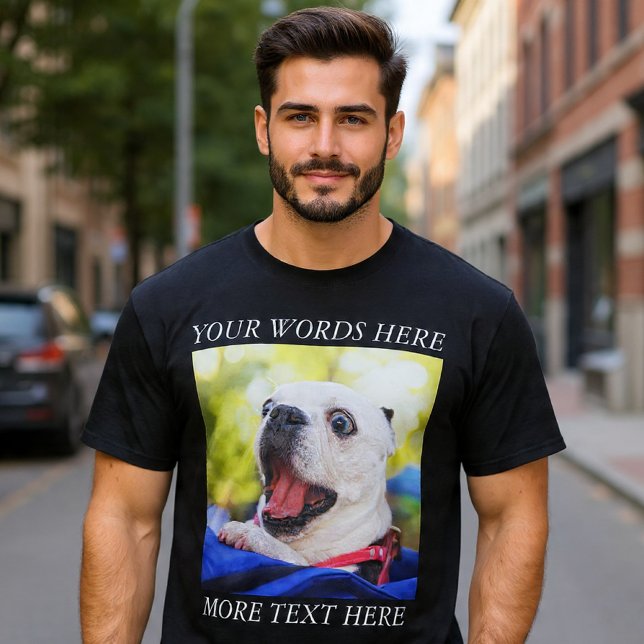Camiseta Construa Sua Própria Foto e Texto (Criador carregado)