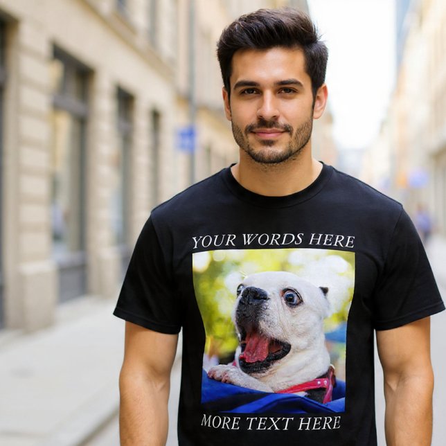 Camiseta Construa Sua Própria Foto e Texto (Criador carregado)
