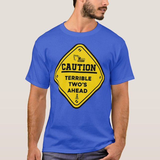 Camiseta Construção Crianças de Aniversário Atenção Dois Te (Frente)