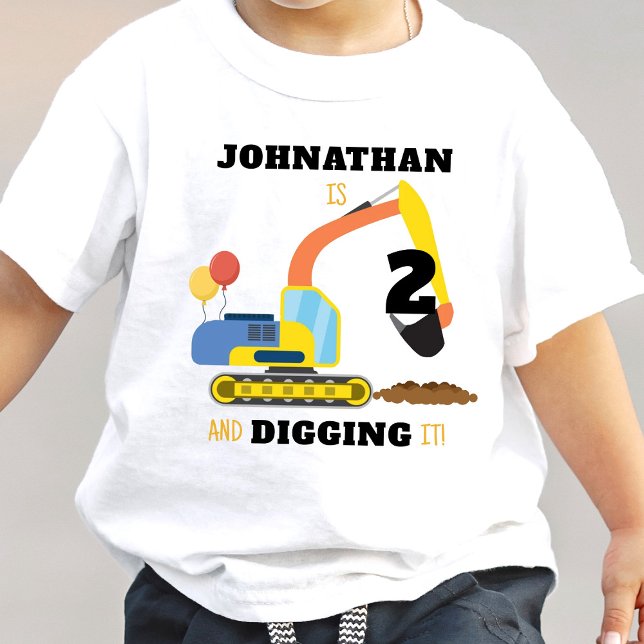 Camiseta Construção de 2º Aniversário (Criador carregado)
