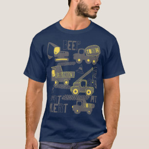 Camiseta Construção de backhoe do driver do escavador de al