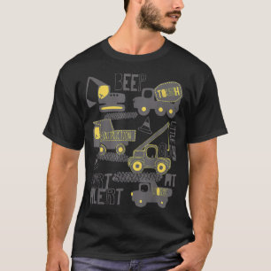 Camiseta Construção de backhoe do driver do escavador de al