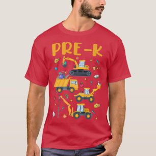 Camiseta Construção De Caminhão De Volta Para Meninos Escol