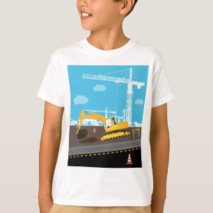 Camiseta Construção de Caminhões de Escavador