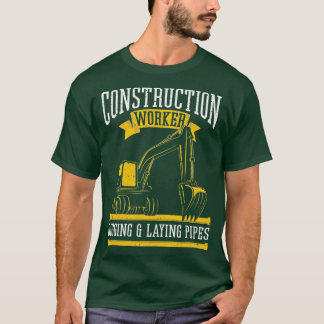 Camiseta Construção de condutas de escavação e de pinagem p