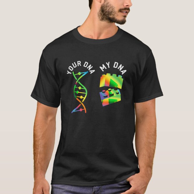 Camiseta Construção de Engenheiro de DNA do Master Builder (Frente)