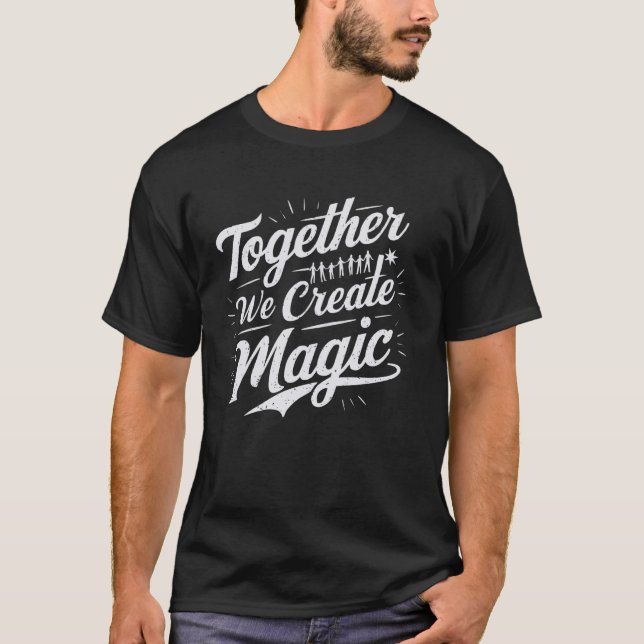 Camiseta Construção de equipe de Trabalhos em equipe para f (Frente)