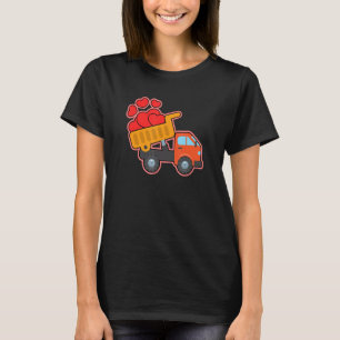 Camiseta Construção de estaleiro de escavador de caminhões
