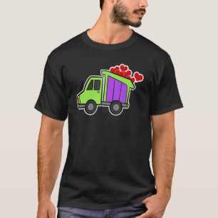 Camiseta Construção de estaleiro de escavador de caminhões