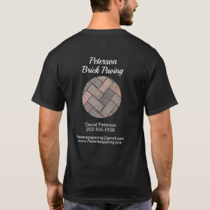 Camiseta Construção de estrada para pavimentação de tijolos