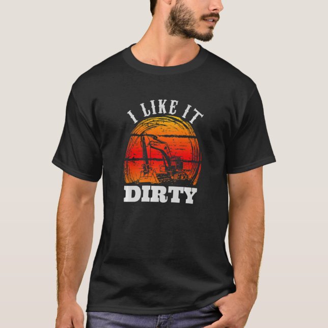 Camiseta Construção de estradas de operadores de equipament (Frente)