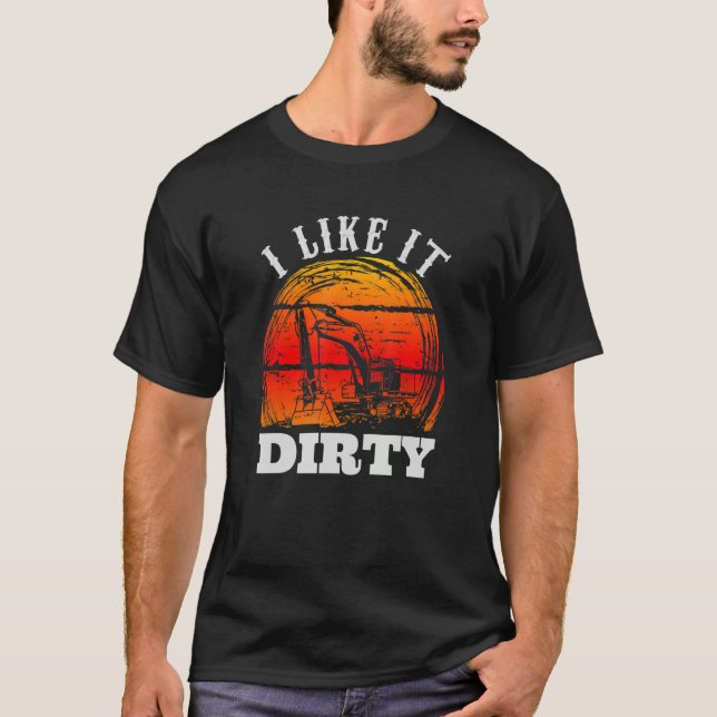 Camiseta Construção de estradas de operadores de equipament (Frente)