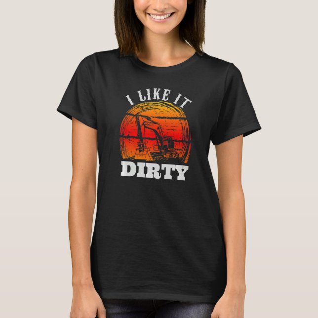 Camiseta Construção de estradas de operadores de equipament (Frente)