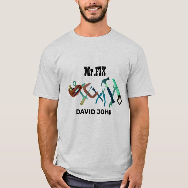 Camiseta Construção de Ferramentas de Reparador de Carpinte (Frente)