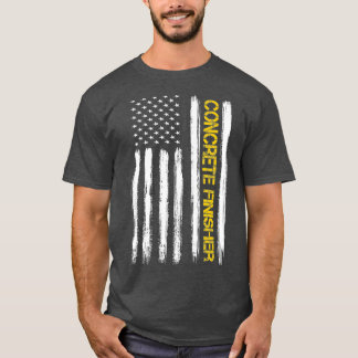 Camiseta Construção de Finalizador de Concreto de Bandeira 