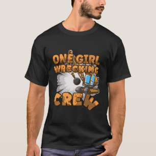 Camiseta Construção de Garota Escavadora