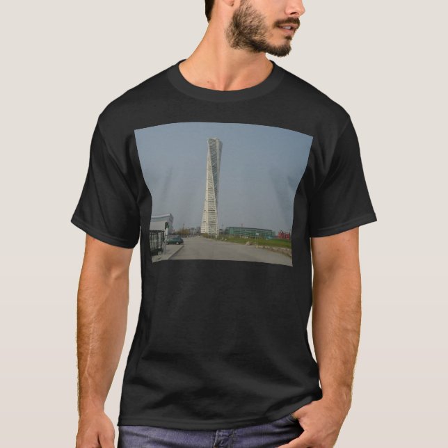 Camiseta Construção de giro do torso - suecia de Malmö (Frente)