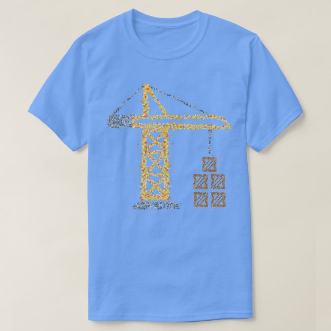 Camiseta Construção De Maquinista De Motores De Crane (Frente do Design)