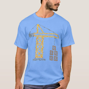 Camiseta Construção De Maquinista De Motores De Crane