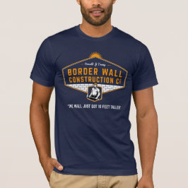 Camiseta Construção de Parede de Borda de Trump Adicionar S