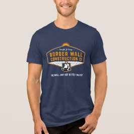 Camiseta Construção de Parede de Borda de Trump Adicionar S