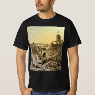 Camiseta Construção de Planeta de Alienígenas de Ficção Cie