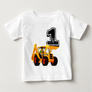Camiseta Construção de primeiro aniversario Amarelo de Meni