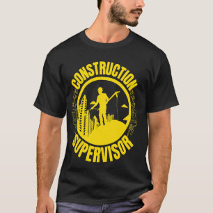Camiseta Construção de Profissão de Trabalho do Supervisor 