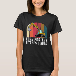 Camiseta Construção de uma casa de máquinas escavadoras esc