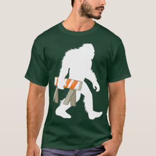 Camiseta Construção do Bigfoot Safety Road Block Sasquatc