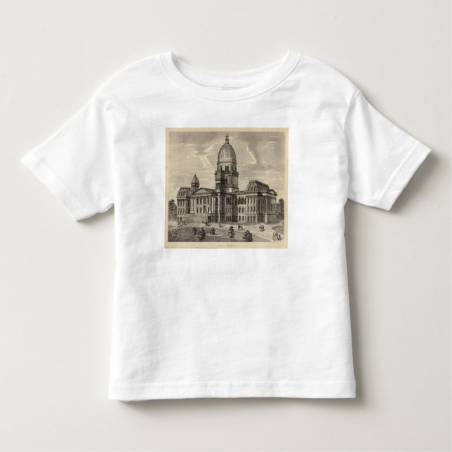 Camiseta Construção do Capitólio do estado, Springfield, (Frente)