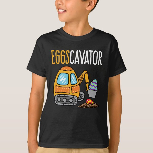 Camiseta Construção do escavador de Páscoa do Eggscavator (Frente)