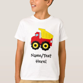 Camiseta Construção Dumptruck dos meninos dos miúdos