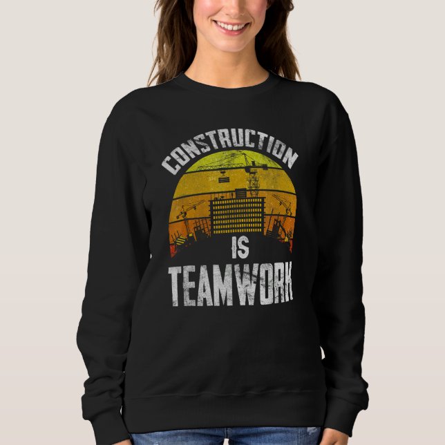 Camiseta Construção É Local De Trabalho Do Trabalho em equi (Frente)