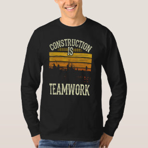 Camiseta Construção É Local De Trabalho Do Trabalho em equi