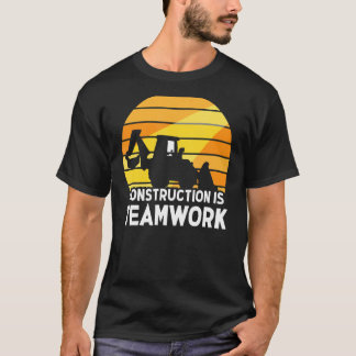 Camiseta Construção É Local De Trabalho Do Trabalho em equi