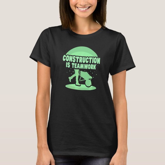 Camiseta Construção É Trabalhador De Site De Trabalho em eq (Frente)