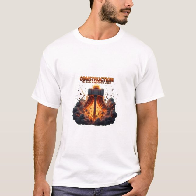 Camiseta Construção Nós Construímos O Que Outros Sonham Mar (Frente)
