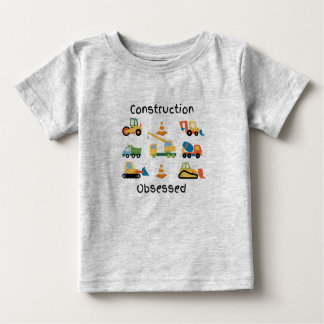 Camiseta Construção Obtida com caminhões e veículos