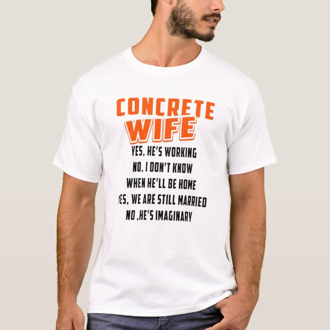 Camiseta Construction Concrete Wife For Constructor Worker  (Frente)