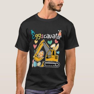 Camiseta Construction Excavator Easter Day Egg Hunt for Boy