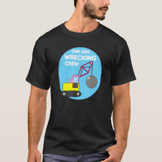 Camiseta Construction Girl Excavator Truck Building Site