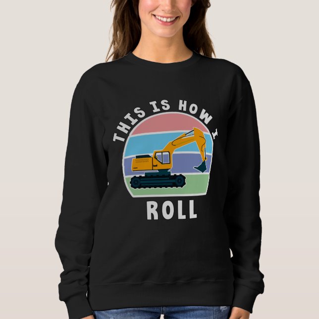 Camiseta Construction Truck Tractor Digger Machine, How I R (Frente)