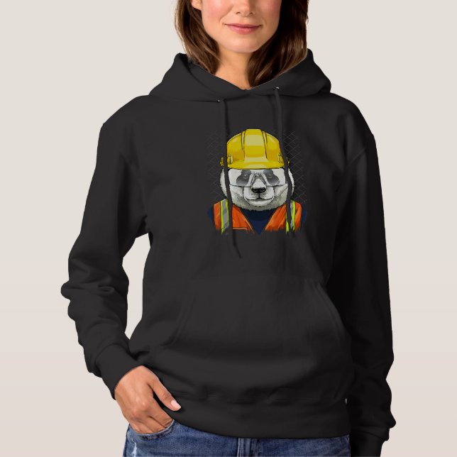 Camiseta Construction Worker Giant Panda Bear Laborer Panda (Frente)