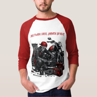 Camiseta Construído Com Aço. Impulsionado Pelo Coração.