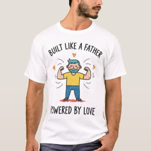 Camiseta Construído como um pai, fortalecido pelo Dia de os